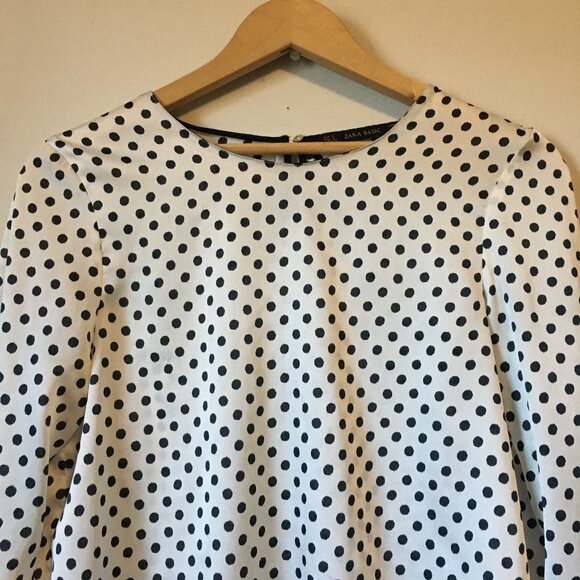 Zara Minnie Mouse Monochrome Polka Dot Print Cropped Top - Picture 3 of 15